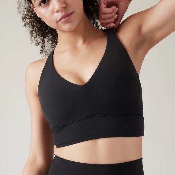 Athleta Other - Athleta Black Transcend Plunge V-Neck Y-Back Sports Bra D-DD 601611 Size Small